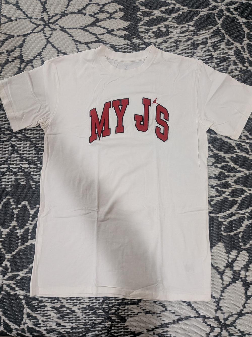 Nike Jordan Brand "MY J'S" Graphic T-Shirt White Red Large L 335151-100